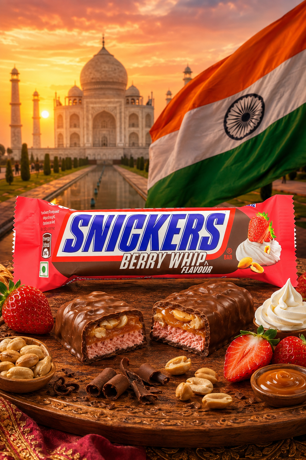 SNICKERS CRÈME/FRAISE 🇮🇳