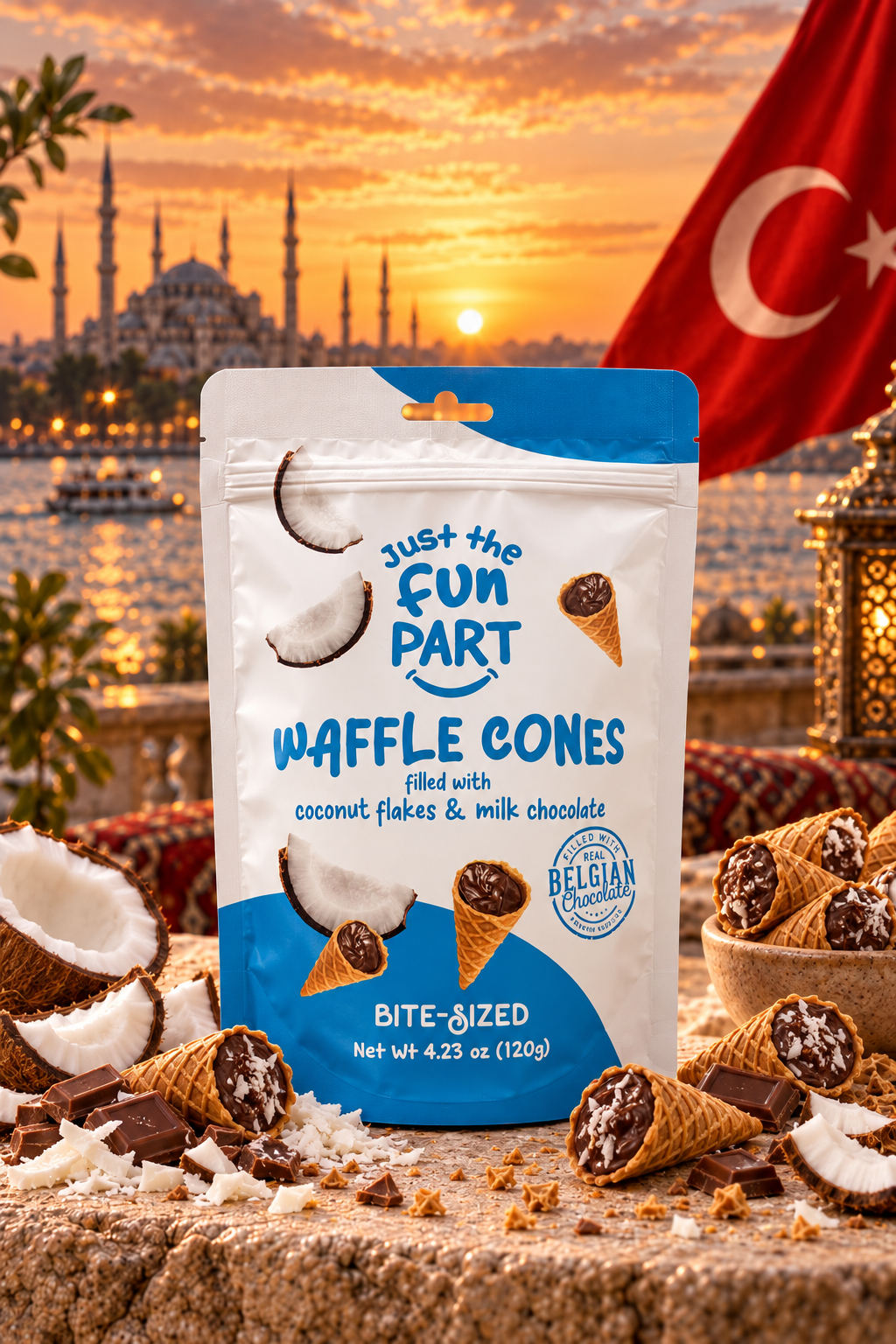 WAFFLE CÔNES NOIX DE COCO 🇹🇷
